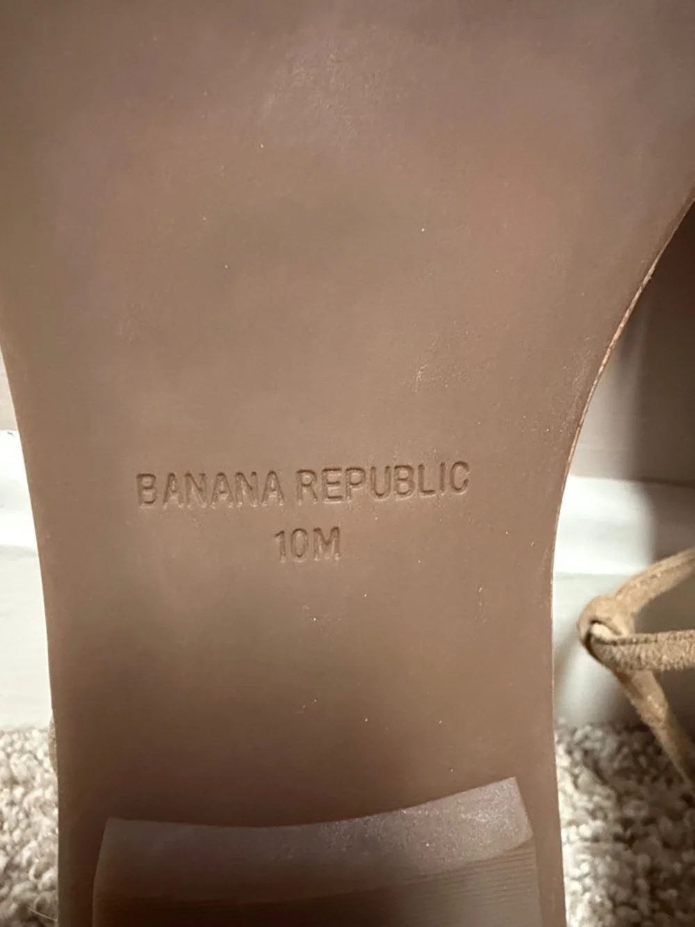 Banana Republic Tan Fringe Leather Slingback Sandals - Picture 5 of 6